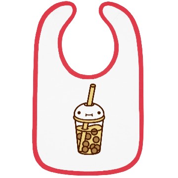 Discover face bubble tea comic Bibs