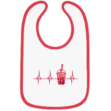 Discover heartbeat bubble tea pulse Bibs