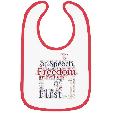 Discover Freedom Of Speech - Wordcloud Bibs