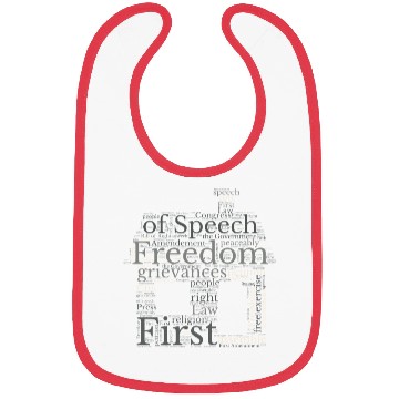 Discover Freedom Of Speech - Wordcloud Bibs