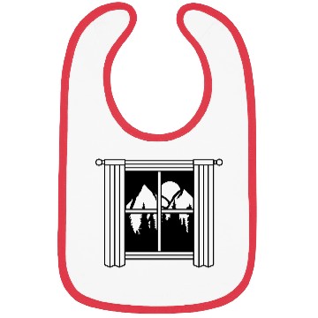Discover curtain moon mountains window Bibs