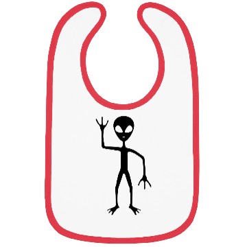 Discover outline silhouette alien visitor Bibs