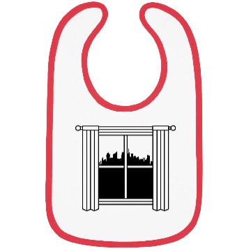 Discover skyscrapers big city window Bibs