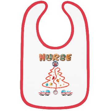 Discover Stethosope Christmas Pine Tree Registered Nurse Bibs