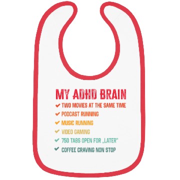 Discover My Brain on ADHD And Autism Neurodiversity Bibs