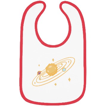 Discover solar system with sparkles doodle Bibs