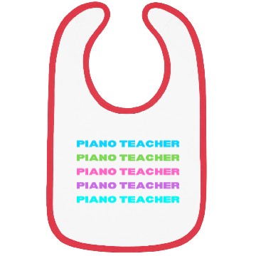 Discover Piano Teacher Multi Color Bibs