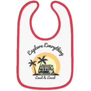 Discover Loud & Local Retro Camping Design Bibs