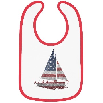 Discover Distressed Stars Stripes Sailboat Sailing Adventur Bibs