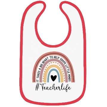 Discover Teacher Life Rainbow Teacher Graphic Teacher Bibs