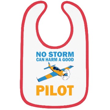 Discover Pilot no storm can harm airplane aviation aircraft Bibs
