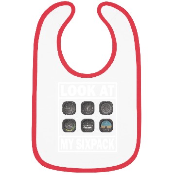Discover Pilot look my sixpack airplane aviation aircraft Bibs