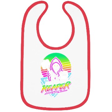 Discover Fear The Gym Reaper Fitness Retro Neon Synthwave Bibs