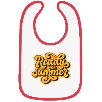 Discover summer retro lettering Bibs