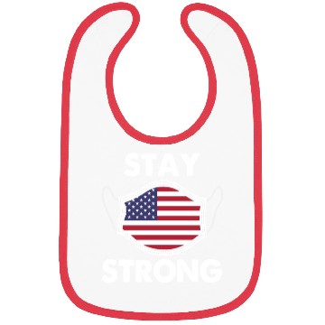 Discover Stay Strong American Flag USA Bibs