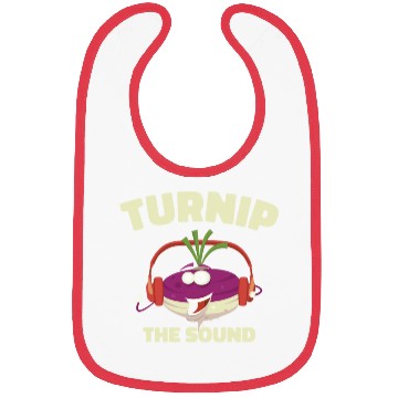 Discover Music Turnip Party Music Lover Vegetable Bibs