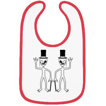 Discover 2 gentlemen alien friends Bibs