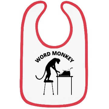Discover Word Monkey Bibs