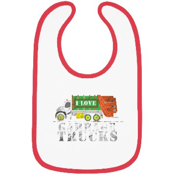 Discover I Love Garbage Trucks Bibs