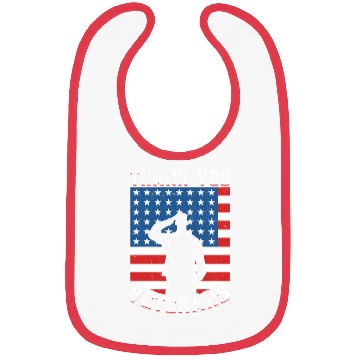 Discover Veterans Day Patriotic Soldiers American Flag US Bibs