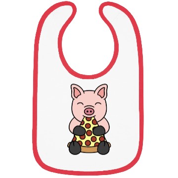 Discover Mini Pig Pizza Lover Bibs