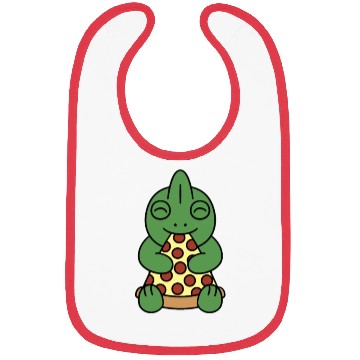 Discover Chameleon Pizza Lover Bibs