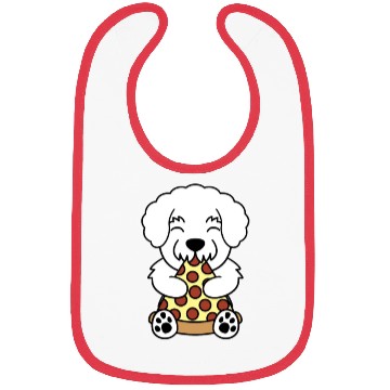 Discover Bichon Frise Pizza Lover Bibs