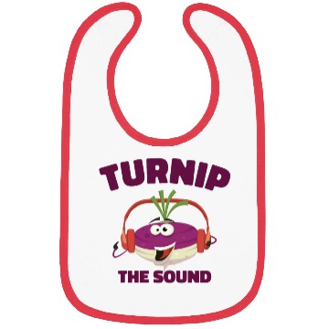 Discover Music Turnip Party Music Lover Vegetable Bibs