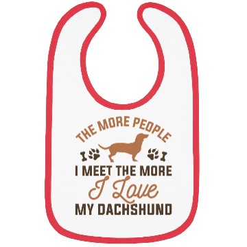 Discover I Love My Dachshund Bibs