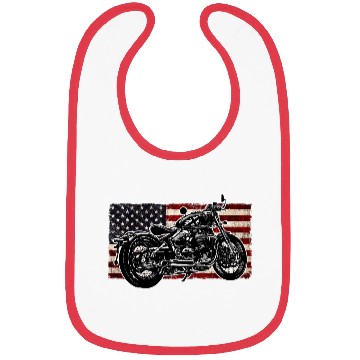 Discover Distressed Flag Vintage Bobber Bike Motorcycle Bibs