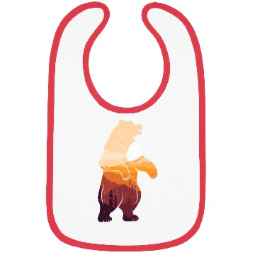 Discover Mountain Silhouette Bear Wilderness Camping Bibs