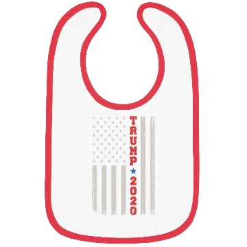 Discover Bibs Vintage US Flag Vertical Stars Stripes