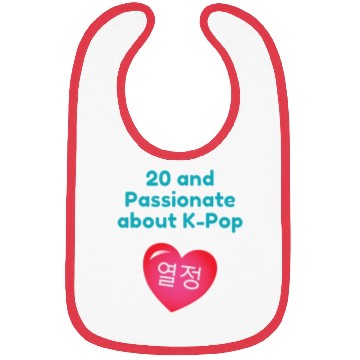 Discover 20 and passionate about K-Pop with heart Bibs