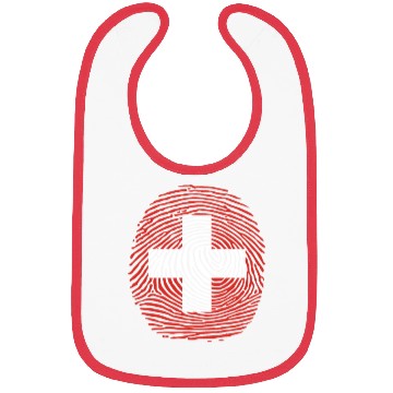 Discover Switzerland flag fingerprint Bibs