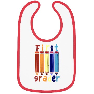 Discover Funny First grader school start Bibs