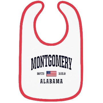 Discover USA FLAG Stars Stripes Montgomery Albm Bibs