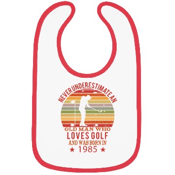 Discover Golfing Golfplayers Vintage 1985 Birthday Bibs