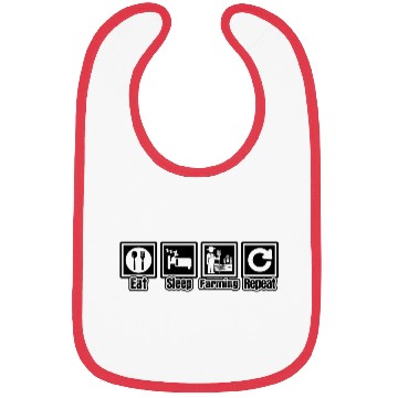 Discover Eat Sleep Farmer Repeat Bibs
