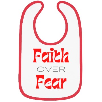 Discover Faith over Fear Typography Bibs