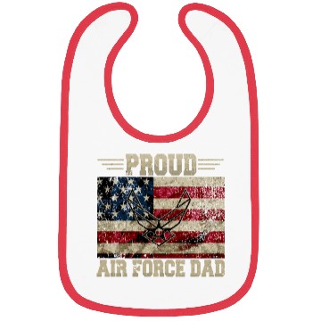 Discover Proud Air Force Dad Veteran Us Flag Bibs