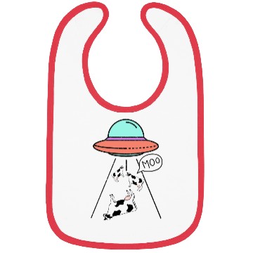 Discover UFO Cow Alien art lover Bibs