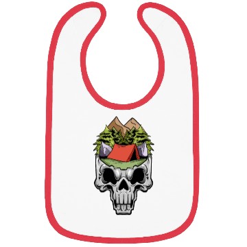 Discover Camper Campsite Skull Skeleton Head Camp Camping Bibs