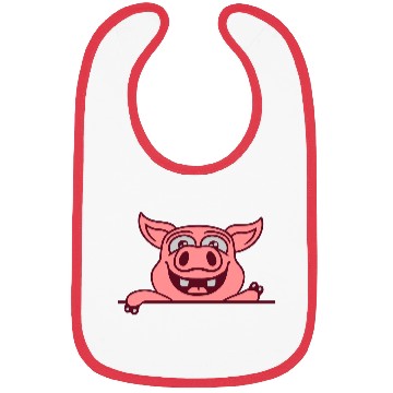 Discover barn pig waving friendly Bibs