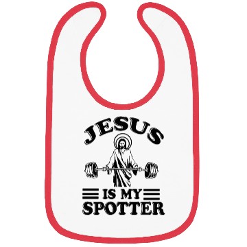 Discover JESUS IS MY SPOTTER WORKOUT GYM Bibs