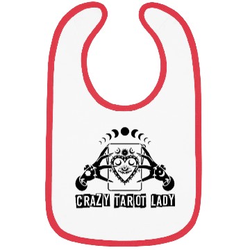 Discover Divination Crazy Tarot Lady Crystal Ball Tarot Bibs