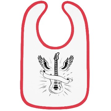 Discover Black Hard Rock Guitar Bibs Template