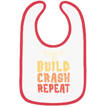 Discover Build Crash Repeat Funny Drone Pilot Quadcopter Bibs