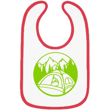 Discover circle mountains camping forest Bibs