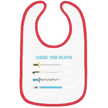 Discover Python Choose Your Weapon Funny Computer Science Bibs