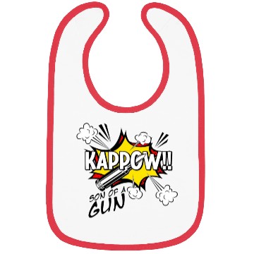 Discover Kappow Bullets Gun Explosion Big bang Aesthetic Bibs
